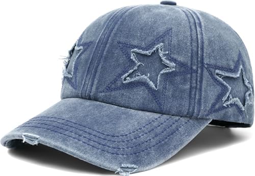XPONNI Y2K Slouchy Hats - Women's Grunge Accessories (Black, One